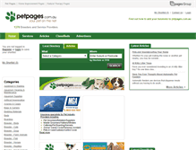 Tablet Screenshot of petpages.com.au